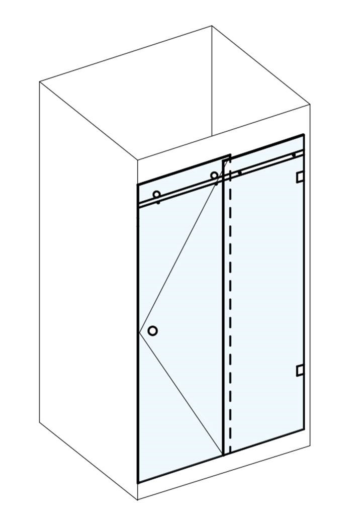 Перегородка с раздвижной дверью схема
