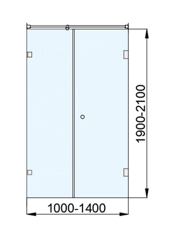 Ограждение для душа из стекла, дверь-добор схема